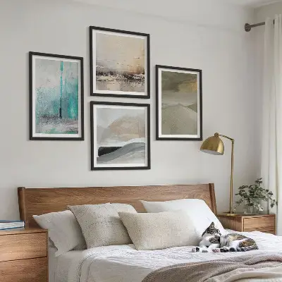 Abstract wall art set painted decorative accents