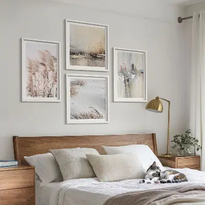 Vegetation abstract patterns wall art set of 4 pieces