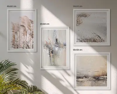 Vegetation abstract patterns wall art set of 4 pieces