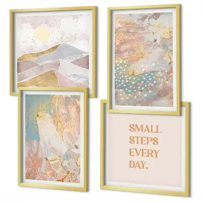 Multi-piece wall decor set Abstract pastel patterns