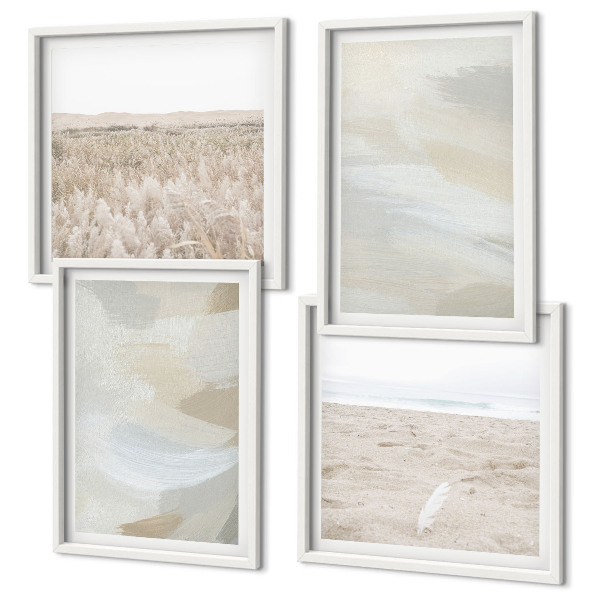 Wall art set Abstract background with delicate strokes