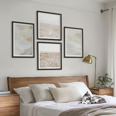 Wall art set Abstract background with delicate strokes