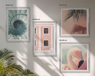 Multi-piece wall decor set Architecture pastel patterns