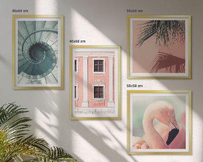 Multi-piece wall decor set Architecture pastel patterns