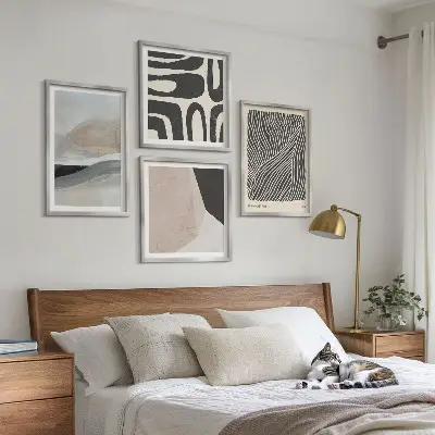 Wall art set abstract boho decorative patterns