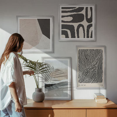 Wall art set Abstract boho decoration patterns