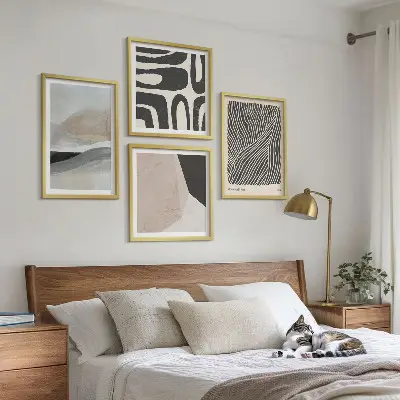 Wall art set abstract boho decorative patterns