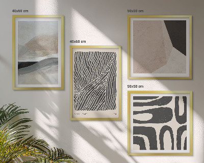Wall art set Abstract boho decoration patterns