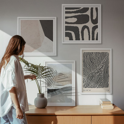 Wall art set Abstract boho decoration patterns