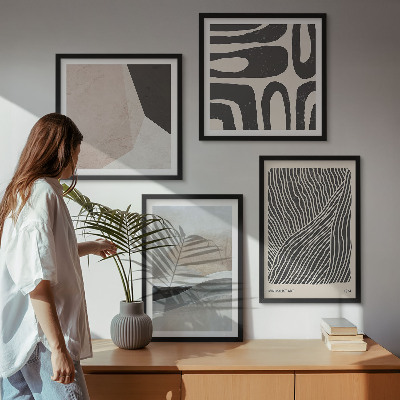 Wall art set Abstract boho decoration patterns