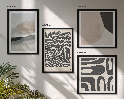 Wall art set Abstract boho decoration patterns