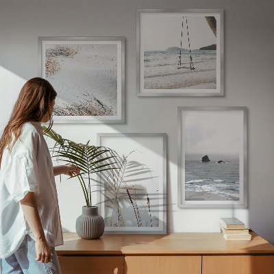 Multi-piece wall decor set Vegetation by the water in summer