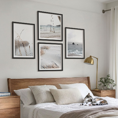 Multi-piece wall decor set Vegetation by the water in summer