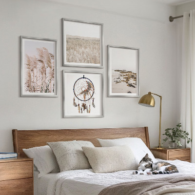 Wall art set Grass fields beach boho style
