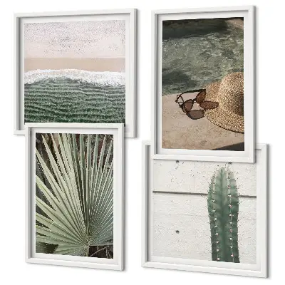 Tropical plants wall art set decorative botanical prints