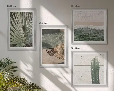 Tropical plants wall art set decorative botanical prints