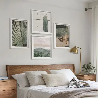 Tropical plants wall art set decorative botanical prints