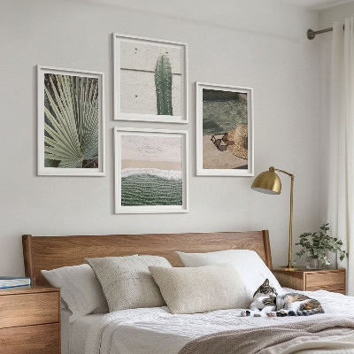 Wall art set Tropical plants accessories