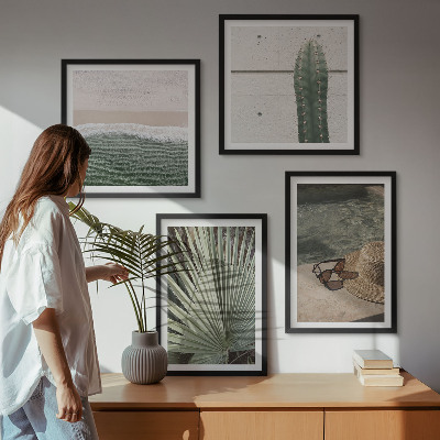 Wall art set Tropical plants accessories