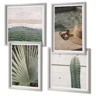 Tropical plants wall art set decorative botanical prints