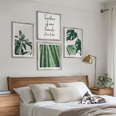 Multi-piece wall decor set Bamboo plant leaves