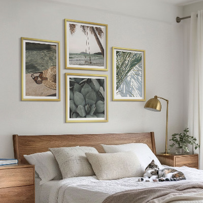 Wall art set Tropical plants for vacation