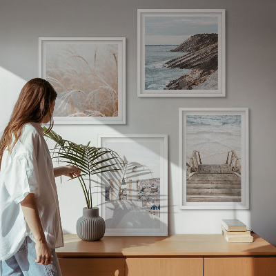 Wall art set Sea architecture Santorini