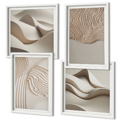 Multi-piece wall decor set Abstract waves on the sand