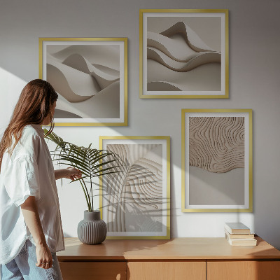 Multi-piece wall decor set Abstract waves on the sand