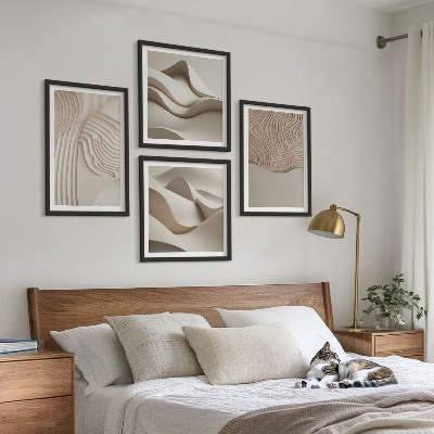 Multi-piece wall decor set Abstract waves on the sand