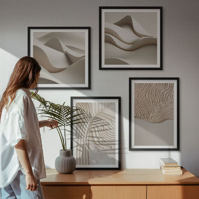 Multi-piece wall decor set Abstract waves on the sand