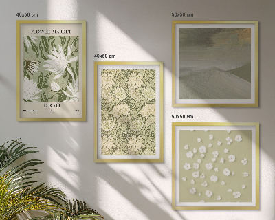 Multi-piece wall decor set Boho style floral abstractions