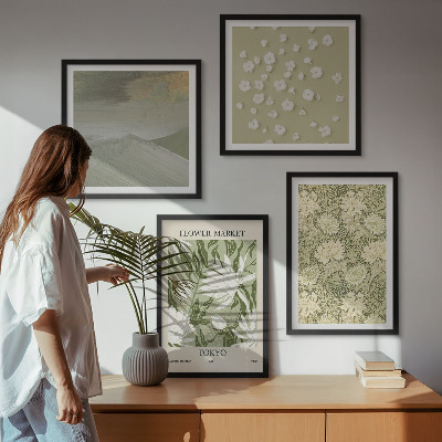 Multi-piece wall decor set Boho style floral abstractions