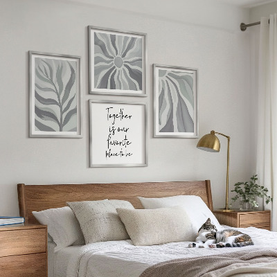 Multi-piece wall decor set Floral pastel patterns illustrations
