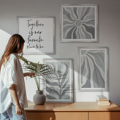 Multi-piece wall decor set Floral pastel patterns illustrations