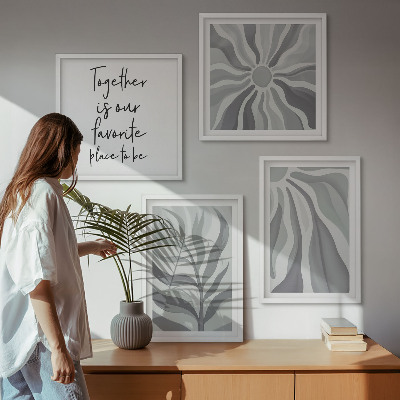 Multi-piece wall decor set Floral pastel patterns illustrations