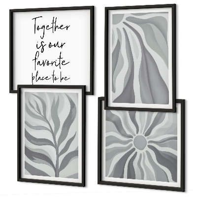 Multi-piece wall decor set Floral pastel patterns illustrations