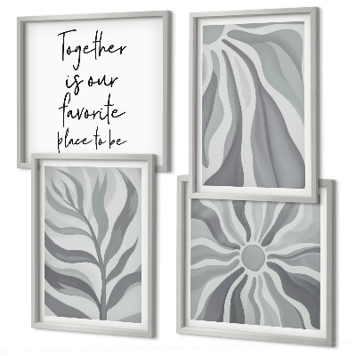 Multi-piece wall decor set Floral pastel patterns illustrations