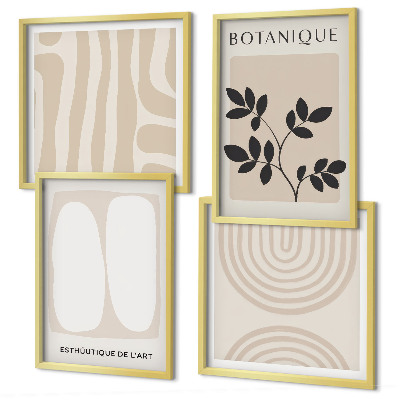 Multi-piece wall decor set Boho delicate plant posters