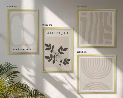 Boho botanical wall art set multi-piece plant prints