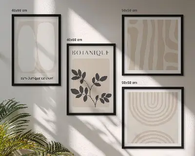 Boho botanical wall art set multi-piece plant prints