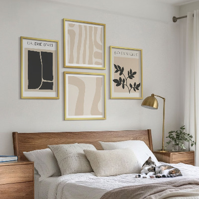 Wall art set Abstract plant motifs