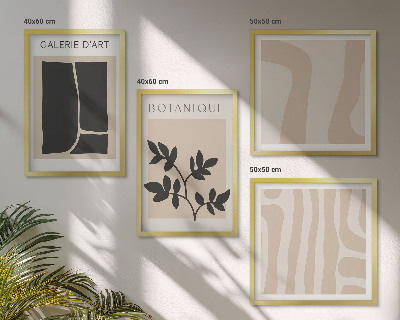 Wall art set Abstract plant motifs