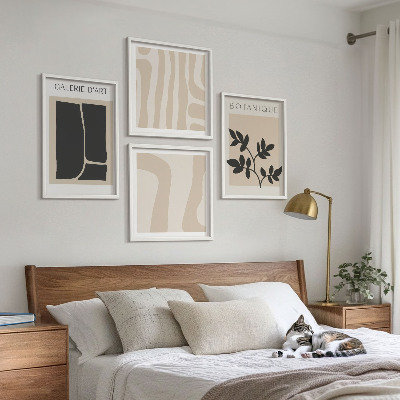 Wall art set Abstract plant motifs