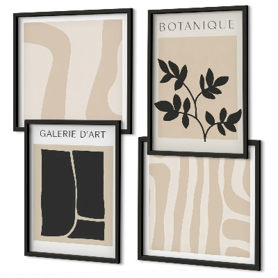 Wall art set Abstract plant motifs