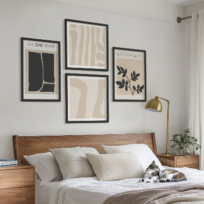 Wall art set Abstract plant motifs