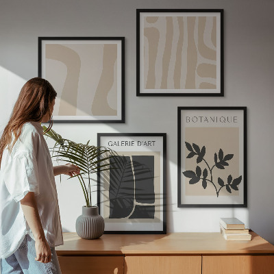 Wall art set Abstract plant motifs