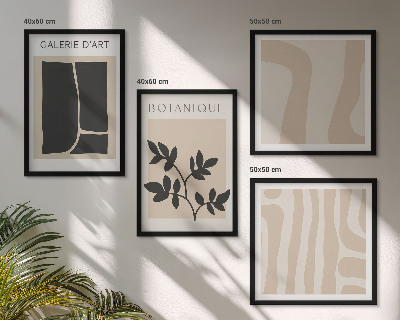 Wall art set Abstract plant motifs