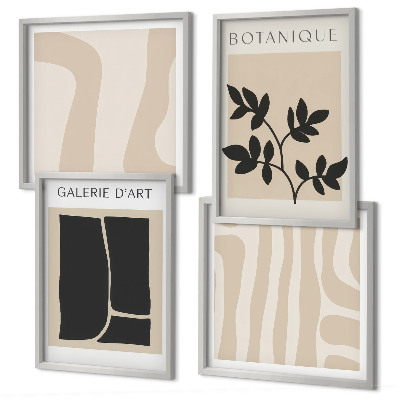 Wall art set Abstract plant motifs