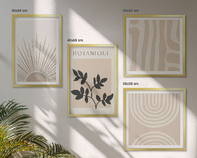 Multi-piece wall decor set Abstract plant patterns
